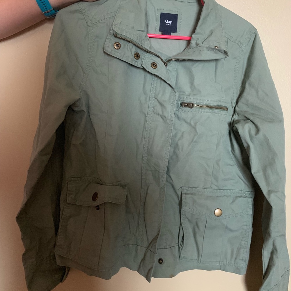 Gap army green utility jacket